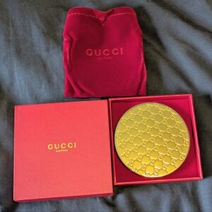 NEW GWP - GUCCI DOUBLE COMPACT MIRROR - GOLD